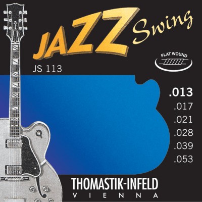 Thomastik Cordes Pour Guitares Electriques Jazz Swing Series Flat Wound Jeu