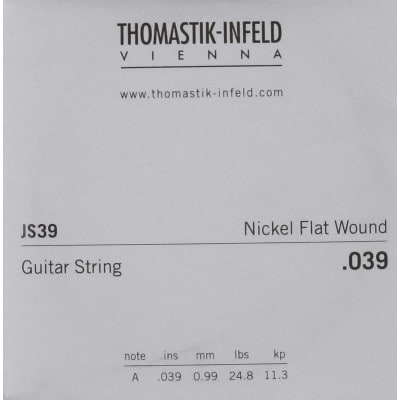 THOMASTIK CORDES POUR GUITARES ELECTRIQUES CORDES DETAIL .039