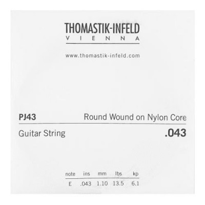THOMASTIK JOHN PEARSE FOLK SERIES LIGHT MI6 CLASSICAL GUITAR STRINGS .043