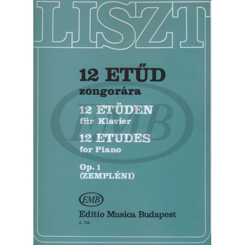 LISZT F. - STUDI (12) OP. 1 - PIANO