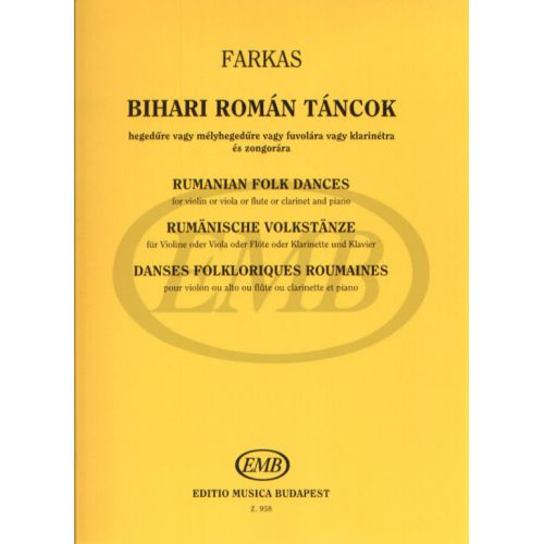  Farkas F. - Danze Popolari Rumene - Violon Et Piano