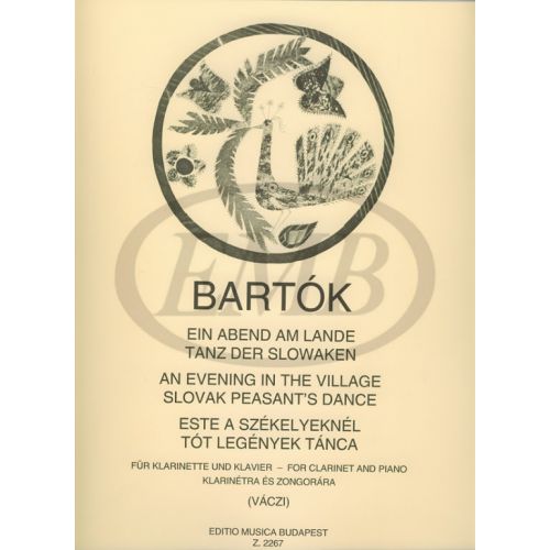 BARTOK B. - EVENING IN THE VILLAGE - CLARINETTE