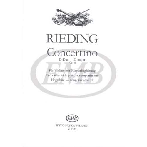  Rieding O. - Concertino Re Op 5 - Violon Et Piano