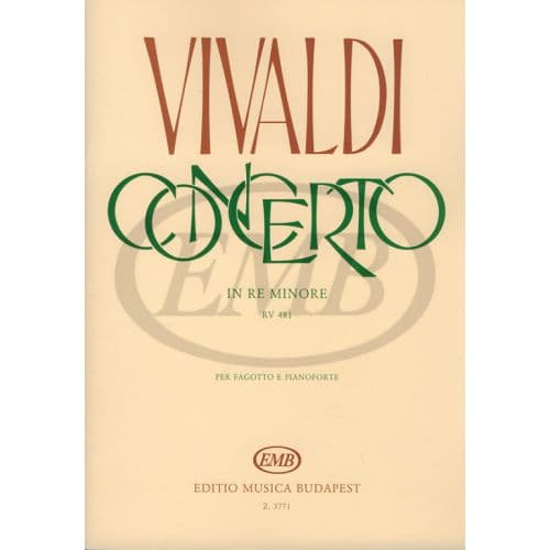 EMB (EDITIO MUSICA BUDAPEST) VIVALDI A. - CONCERTO F VIII N. 5 RE MINEUR - BASSON ET PIANO