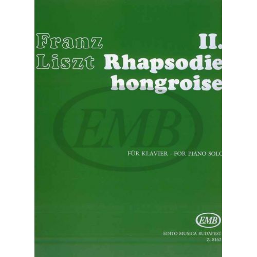 EMB (EDITIO MUSICA BUDAPEST) LISZT F. - RAPSODIA UNGHERESE N. 2 - PIANO