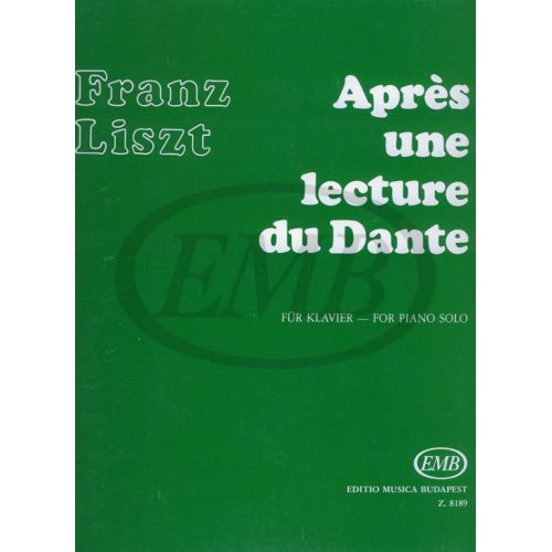  Liszt F. - Apres Une Lecture De Dante - Piano