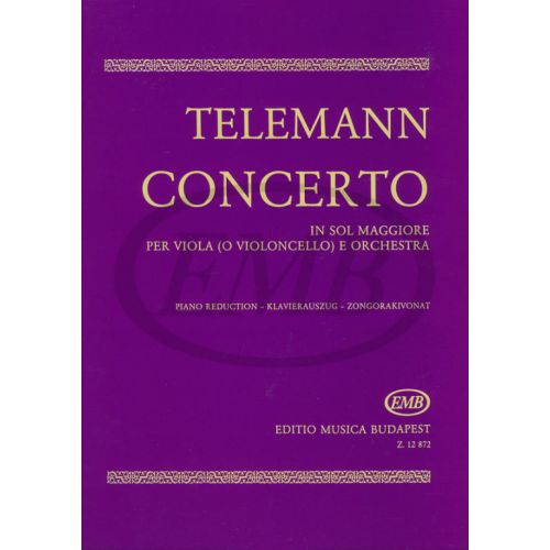EMB (EDITIO MUSICA BUDAPEST) TELEMANN G.P. - CONCERTO SOL - ALTO