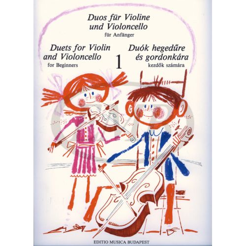 EMB (EDITIO MUSICA BUDAPEST) DUETS FOR VIOLIN AND VIOLONCELLO FOR BEGINNERS