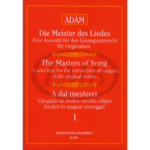 EMB (EDITIO MUSICA BUDAPEST) MASTERS OF SONG VOL.1 - VOICE AND PIANO