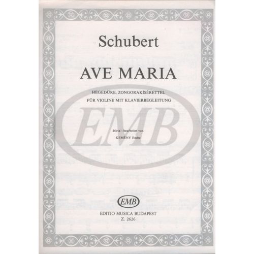  Schubert F. - Ave Maria Op 52 N 6 - Violin And Piano