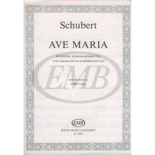 SCHUBERT F. - AVE MARIA OP 52 N 6 - VIOLIN AND PIANO
