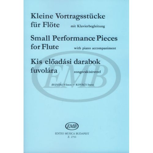 EMB (EDITIO MUSICA BUDAPEST) SMALL PERFORMANCE PIECES - FLUTE ET PIANO