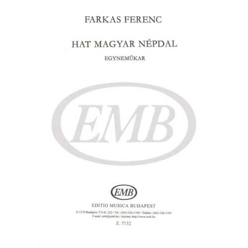  Farkas - Hat Magyar Nepdal - Upper Voices