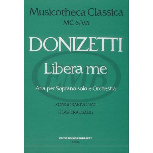 EMB (EDITIO MUSICA BUDAPEST) DONIZETTI G. - LIBERA ME ORATORIUM - PIANO