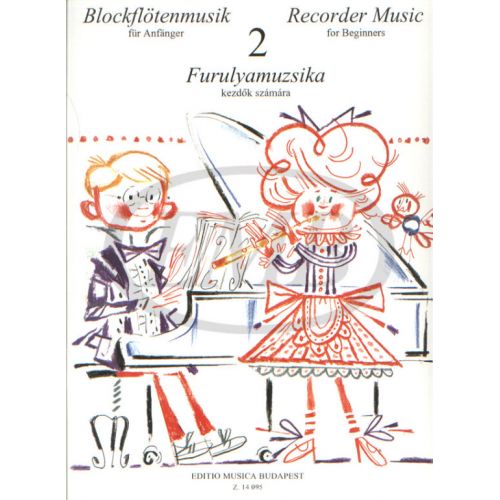 EMB (EDITIO MUSICA BUDAPEST) RECORDER MUSIC FOR BEGINNERS VOL.2 - RECORDER AND PIANO 