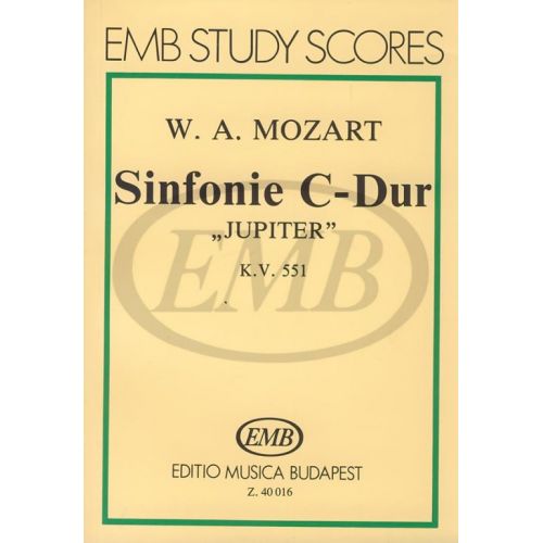  Mozart W.a. - Sinfonia In Do Maggiore K 551 Jupiter - Study Score