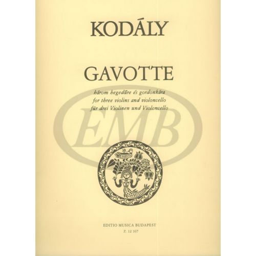 EMB (EDITIO MUSICA BUDAPEST) KODALY - GAVOTTE - STRING QUARTET