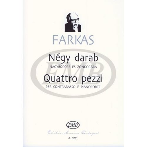 FARKAS - QUATTRO PEZZI - DOUBLE BASS AND PIANO