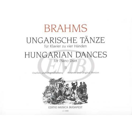 EMB (EDITIO MUSICA BUDAPEST) BRAHMS - DANCES HUNGARIAN VOL.2 - PIANO 4 MAINS