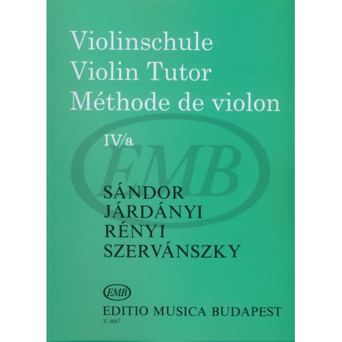 EMB (EDITIO MUSICA BUDAPEST) VIOLIN TUTOR VOL. 4A - VIOLON