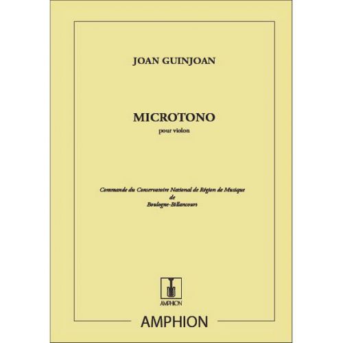 AMPHION EDITIONS GUINJOAN - MICROTONO VIOLON SEUL