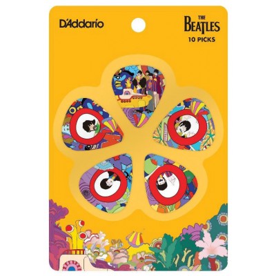 D\'addario And Co Pack 10 Beatles Pick Yellow Submarine Souple Thin