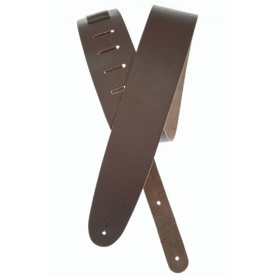 BASIC CLASSIC LEATHER GUITAR STRAP BROWN