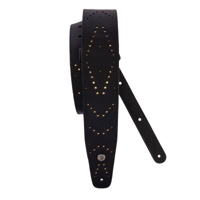Vented Leather Guitar Strap, Star Dust