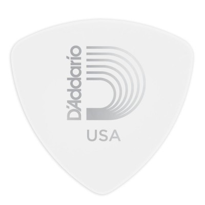 WHITE-COLOR CELLULOID GUITAR PICKS MEDIUM WIDE SHAPE