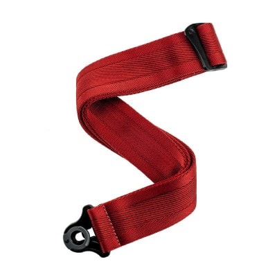 50BAL11 AUTO LOCK GUITAR STRAP BLOOD RED