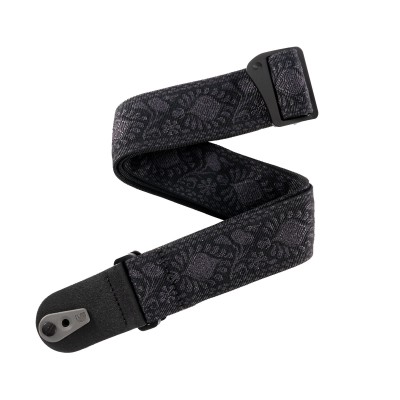 Pad Lock Woven Guitar Strap, Monterey Black Tubular