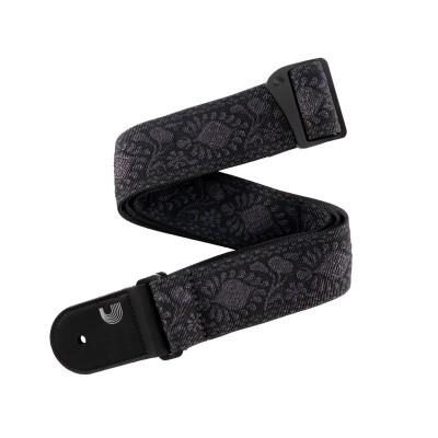 Woven Guitar Strap, Monterey Black Tubular