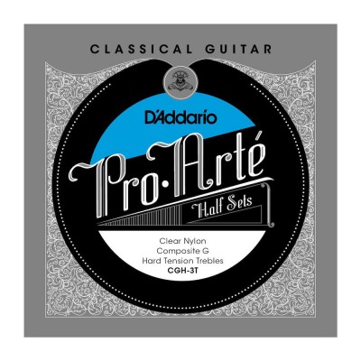 D\'addario And Co Cgh-3t Pro-arte Clear Nylon Jeu De 3 Cordes Aigues Pour Guitare Classique Tension Forte