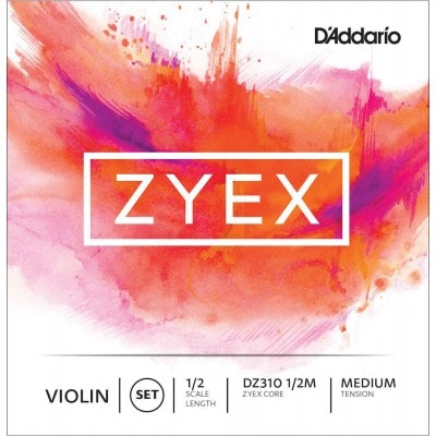 SET OF STRINGS FOR VIOLIN ZYEX 1/2 NECK MEDIUM TENSION