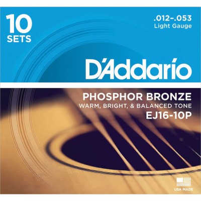 EJ16-10P Pack 10 Phosphor Bronze Light 12-53