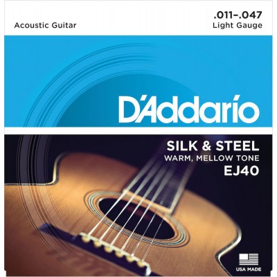 EJ40 SILK & STEEL FOLK GUITAR STRINGS 11-47