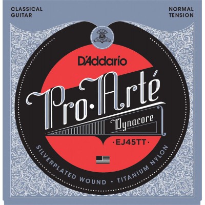 EJ45TT PROARTE DYNACORE CLASSICAL GUITAR STRINGS TITANIUM TREBLES NORMAL TENSION