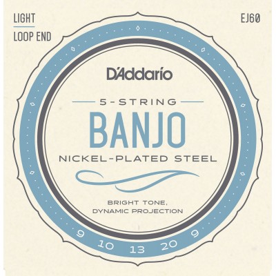 EJ60 5-STRING BANJO STRINGS NICKEL LIGHT 9-20