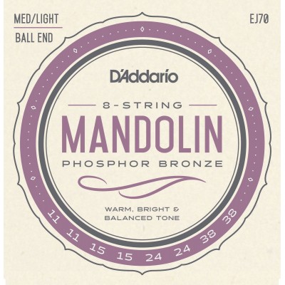 EJ70 PHOSPHOR BRONZE MANDOLIN STRINGS BALL END MEDIUM/LIGHT 11-38