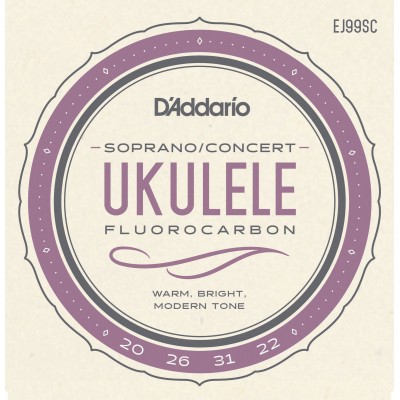 D\'addario And Co Cordes Pour Ukulele Ej99sc Pro-arte Carbone Soprano / Concert