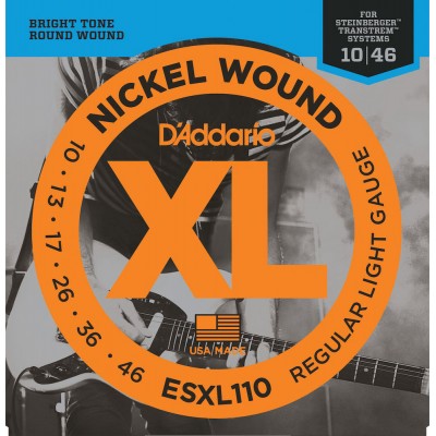 ESXL110 NICKEL WOUND ELECTRIC GUITAR STRINGS REGULAR LIGHT DOUBLE BALL END 10-46