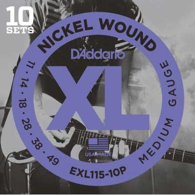 EXL115-10P NICKEL WOUND MEDIUM PACK DE 10