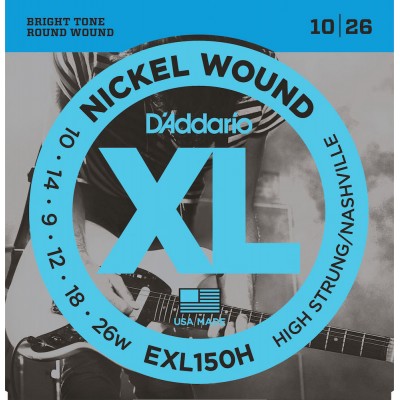 EXL150H NICKEL WOUND ELECTRIC GUITAR STRINGS HIGH-STRUNG/NASHVILLE TUNING 10-26