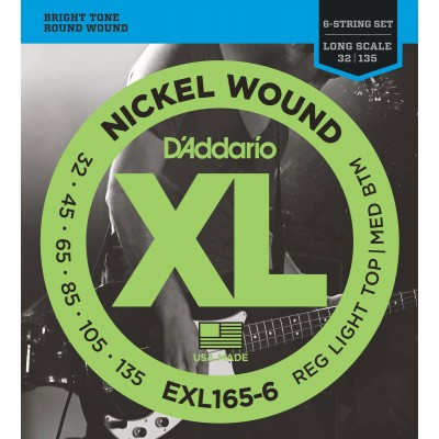 EXL165-6 Nickel Wound Long Scale Regular Light Top 32-135