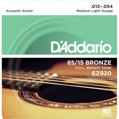 D\'addario Ez920 American Bronze 85/15 Medium Light 12-54