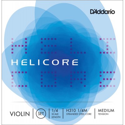 HELICORE VIOLIN STRING SET 1/4 NECK MEDIUM TENSION