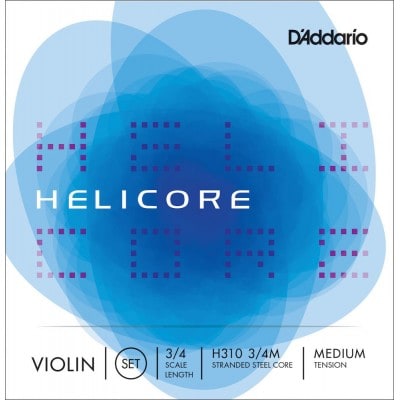 HELICORE VIOLIN STRING SET, 3/4 FRETBOARD, MEDIUM TENSION