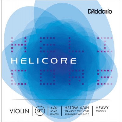 4/4 HELICORE VIOLIN STRING SET WITH WOUND E SCALE HEAVY TENSION