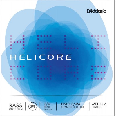 3/4 HELICORE ORCHESTRAL BASS STRING SET SCALE MEDIUM TENSION