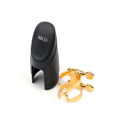 D'ADDARIO - RICO H-LIGATURE & CAP - BB CLARINET GOLD PLATED